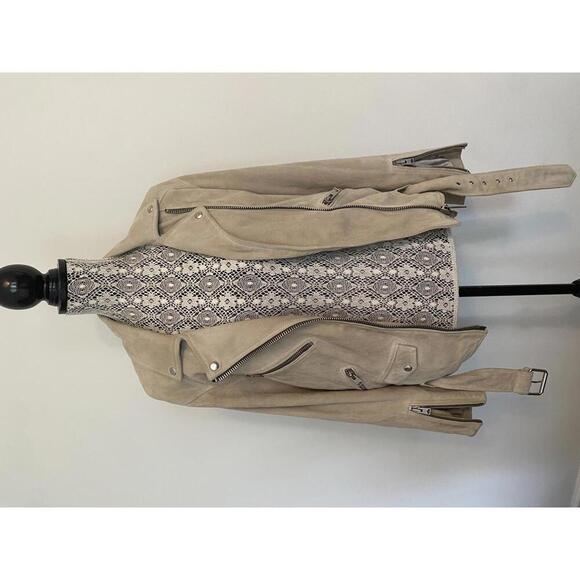 All Saints tan suede leather jacket XS - Picture 1 of 8